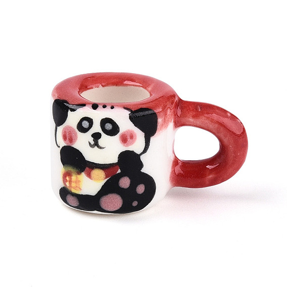 Кружка с пандой из фарфора ручной работы, Ручной обращается фарфор Famille Rose, аксессуары для микроландшафта