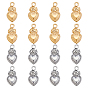 16Pcs 2 Colors 304 Stainless Steel Pendants, Sacred Heart Charm, Ion Plating(IP)