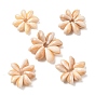 Natural Cowrie Shell Beaded Beads, Flower, Top Drilled