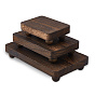 3 pièces 3 tailles plateaux de présentation en bois pour organisateur de bureau, rectangle