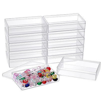 Пластиковые бисера контейнеры с крышкой, прямоугольные