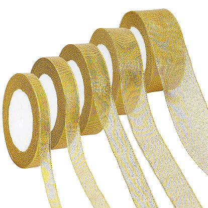 5 Roll 5 Size Polyester Ribbon, for Gift Wrapping, Wedding, Brithday Party, Floral Bows Crafts Decoration