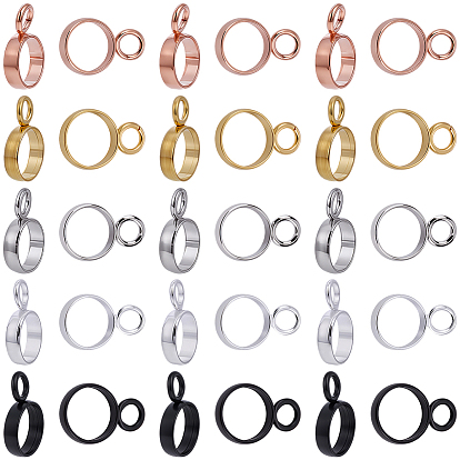 100 Stück 5 Farben 304 Edelstahl-Rohrbügel, Schleifenbügel, Ringform mit Schlaufe