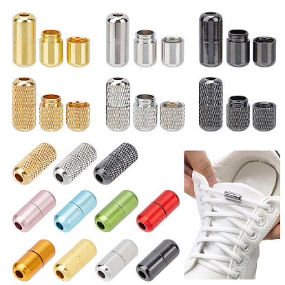 22 Sets 11 Colors Brass Capsule Lace Lock Buckles, DIY Sneaker Kits Metal Shoelaces lock Accessories