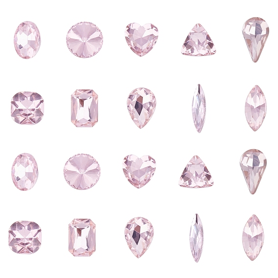 Заостренные заднее стекло горный хрусталь кабошоны, горный хрусталь Риволи, граненые, разнообразные