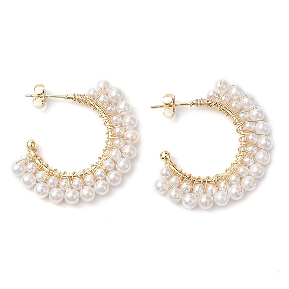 Латунь серьги, груша в скорлупе, c-образный