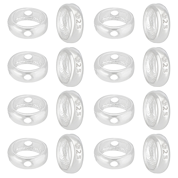 16шт. рамка из стерлингового серебра, кольцо, с полировкой из замши