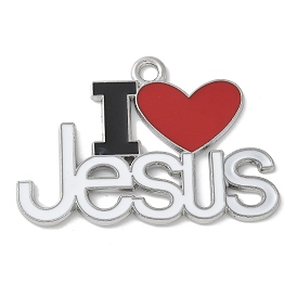 Сплав с эмалевыми подвесками, слово i love jesus
