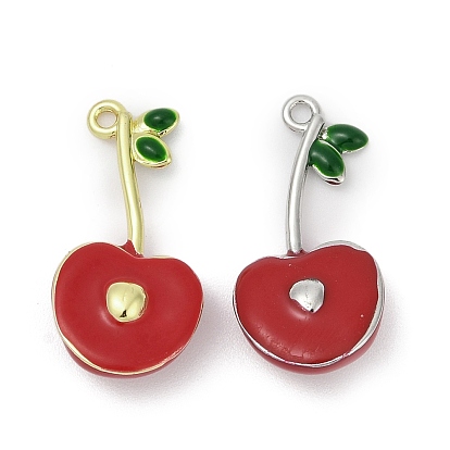 Подвески из вишневой латуни с эмалью, без кадмия и без свинца, долговечный, стойки покрытие