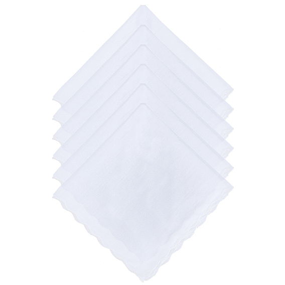 6шт. хлопчатобумажный носовой платок, квадратный