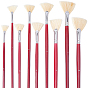 9шт. секторная кисть для покраски, расчески из щетины с деревянной ручкой, для акварельной живописи художник профессиональная живопись