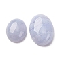 Натуральный голубой агат шнурка кабошоны, овальные