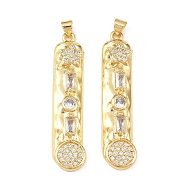 Латунные микро проложить кубического циркония большие кулоны, телефонные брелоки, стойки покрытие, долговечный, без кадмия и без свинца