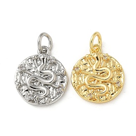 Латунные подвески, плоские круглые прелести, с целью перехода в кольце