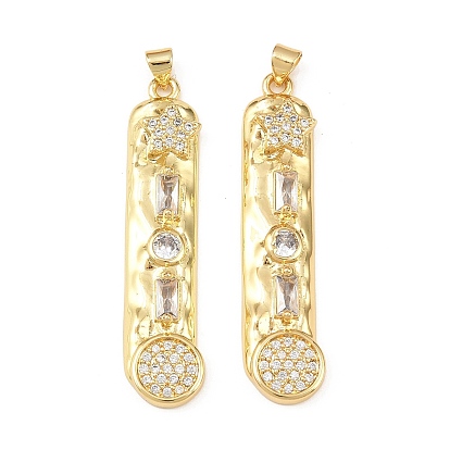 Латунные микро проложить кубического циркония большие кулоны, телефонные брелоки, стойки покрытие, долговечный, без кадмия и без свинца