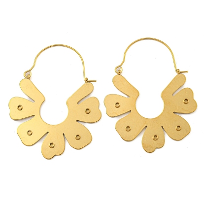 Ion Plating(IP) 304 Stainless Steel Earrings for Women, Flower