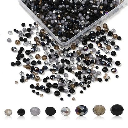 1050шт 10 стиль стеклянные бусины, граненые, рондель