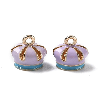 Подвески из эмали и сплава, корона прелести, золотые