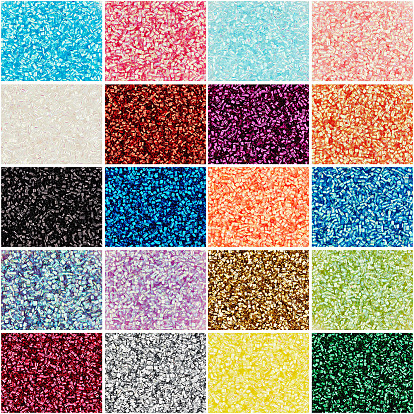 20000Pcs 20 Colors Plastic Tube Beads, Column