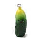 Colgantes de resina opaca imitación vegetal, encanto del pepino, con bucle de aleación de zinc