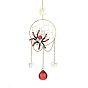 Atrapasueños colgantes de arañas de cristal para Halloween, 304 Adorno de acero inoxidable y latón para la decoración de ventanas y paredes del hogar