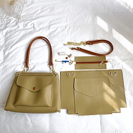 DIY PU Leather Lady Bag Making Kits, Shoulder Bags Kit for Beginners