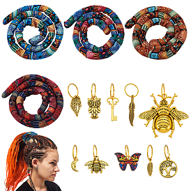 Декоративные дреды из сплава, связи волос