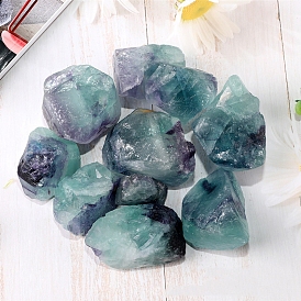 Natural Rough Raw Fluorite Display Decorations, Reiki Stones for Fountain Rocks, Wire Wrapping, Witchcraft, Home Decorations, Random Size and Shape