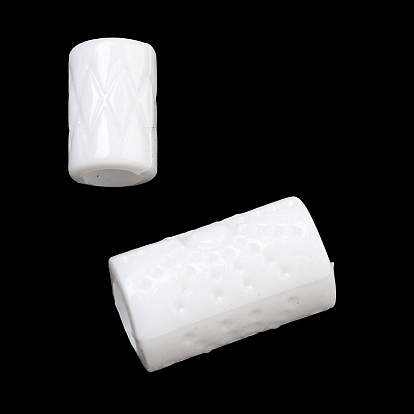Opaque Acrylic European Beads, Large Hole Beads, Column
