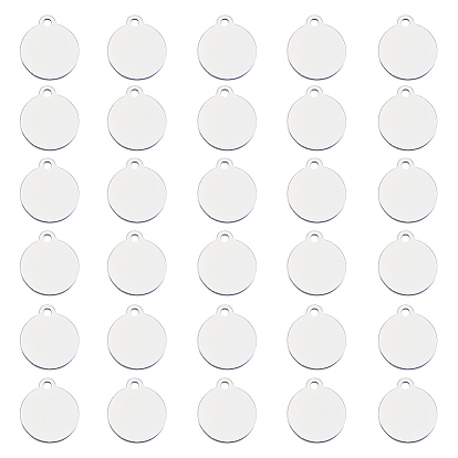 Aluminum Blank Pendants, Flat Round