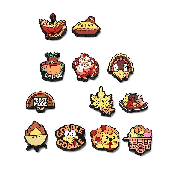 Силиконовые бусины на тему Дня благодарения, фокусные бусы