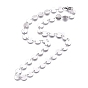 304 Stainless Steel Link Chains Necklaces, with Lobster Claw Clasps, Flat Round