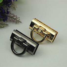 Zinc Alloy Twist Bag Lock Purse Catch Clasps, Rectangle, for DIY Bag Purse Hardware Accessories