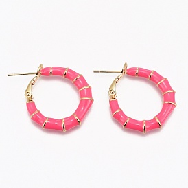 Серьги-гвоздики из латуни, серьги обруча, долговечный, кольцо, реальный 18 k позолоченный