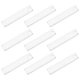 Латунные подвески, штампованная зеркальная полировка пустая бирка, прямоугольные