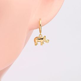 925 Sterling Silver Bull Ear Pendant - Unique 3D Design High-end Earrings