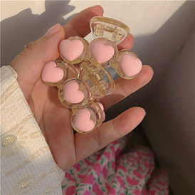 Summer Pink Mini Peach Heart Clip ~ Cute Girly Heart Hair Clip Broken Hair Clip Hair Accessories Trendy