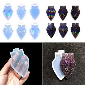 DIY Silicone Holographic Light Bulb Pendant Molds, Resin Casting Molds, for UV Resin, Epoxy Resin Jewelry Making