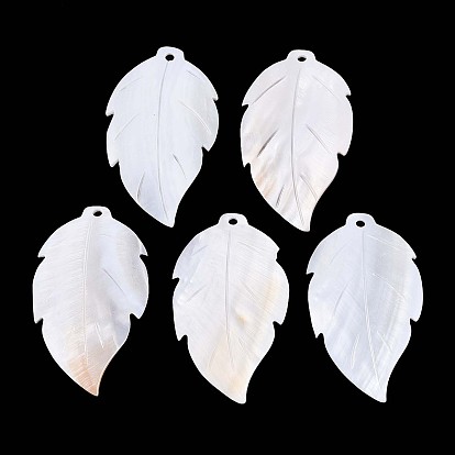 Большие подвески из натуральной пресноводной ракушки, лист прелести