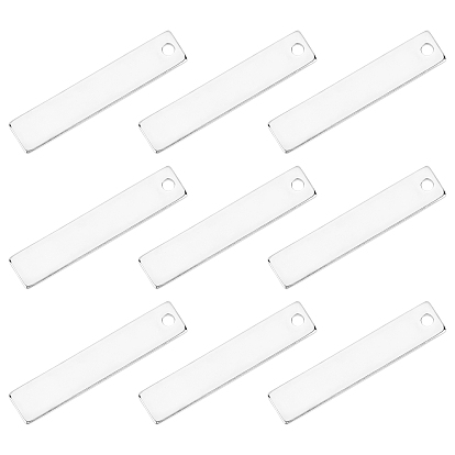 Латунные подвески, штампованная зеркальная полировка пустая бирка, прямоугольные