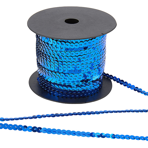 Блестящая лента из ПВХ с пайетками, отделка блестками, аксессуар для одежды, плоско-круглые