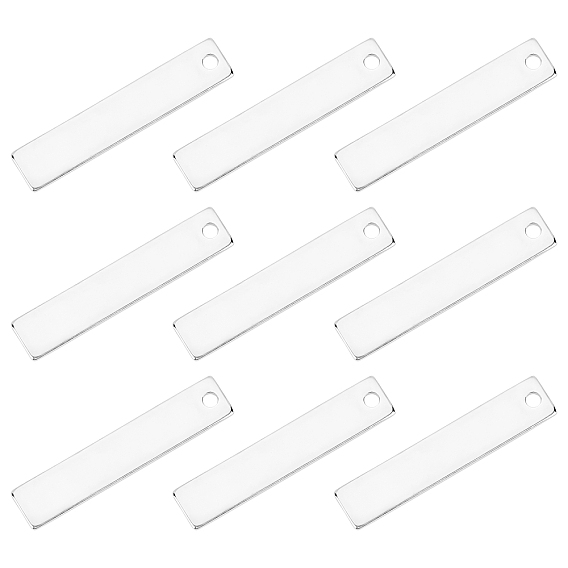 Латунные подвески, штампованная зеркальная полировка пустая бирка, прямоугольные