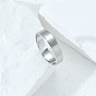 Stainless Steel Open Cuff Ring, Plain Band Ring