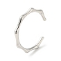 304 Stainless Steel Bamboo Open Cuff Ring for Women