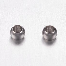 316 Surgical Stainless Steel Crimp Beads, Rondelle