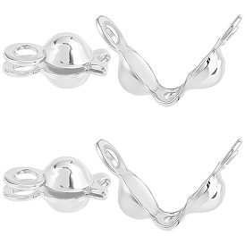 10шт. 925 наконечники бусин из стерлингового серебра