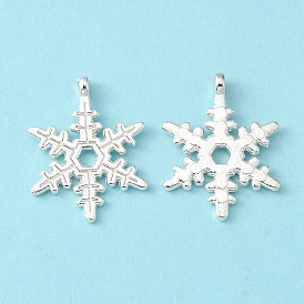 Pendentifs en alliage de style tibétain flocon de neige de Noël, sans plomb et sans cadmium, 23x17.5mm, Trou: 1.5mm