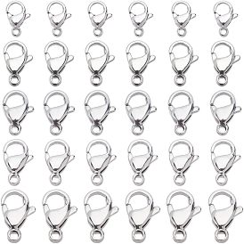50Pcs 5 Style Stainless Steel Lobster Claw Clasps, Parrot Trigger Clasps