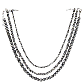 3шт. 3 стили ccb круглые бусы, с концевыми цепями из сплава, серые