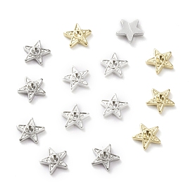 Латунные кабошоны из латуни, наполнитель для рукоделия из эпоксидной смолы, с стразами настройки, звезда